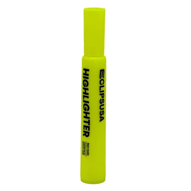 SINGLE YELLOW HIGHLIGHTER BROAD CHISEL TIP